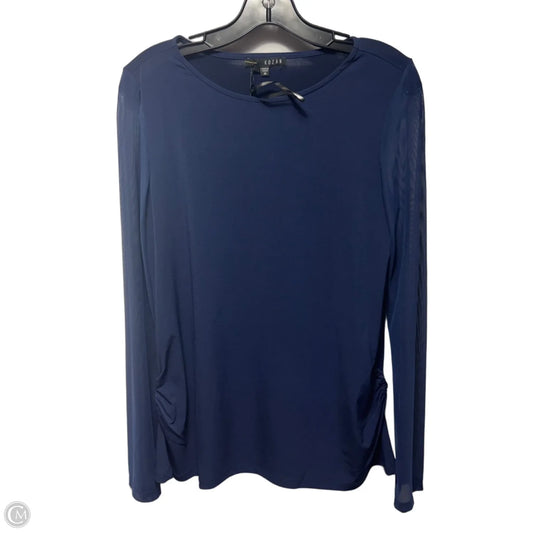 Mesh Sleeve Long Sleeve By Kozan In Blue, Size: M