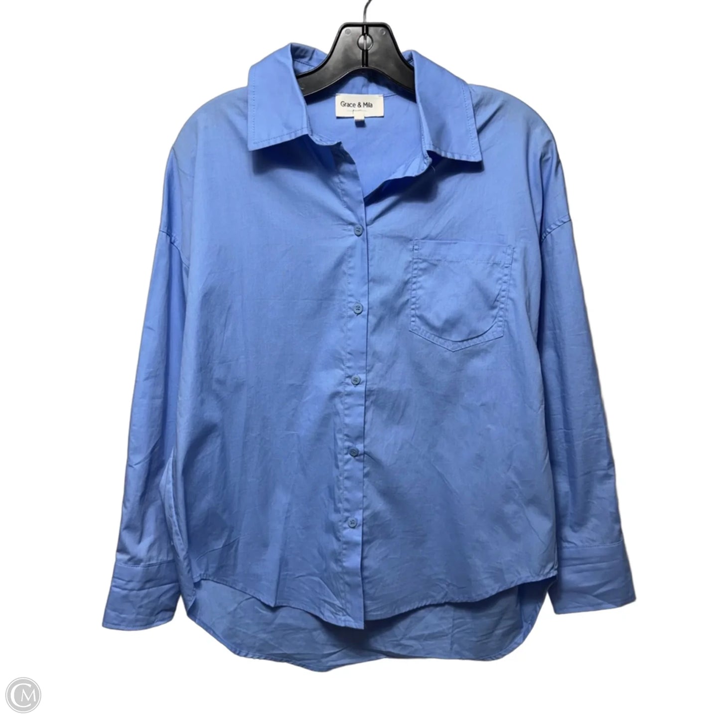 Top Long Sleeve By Grace & Mila In Blue, Size: 0