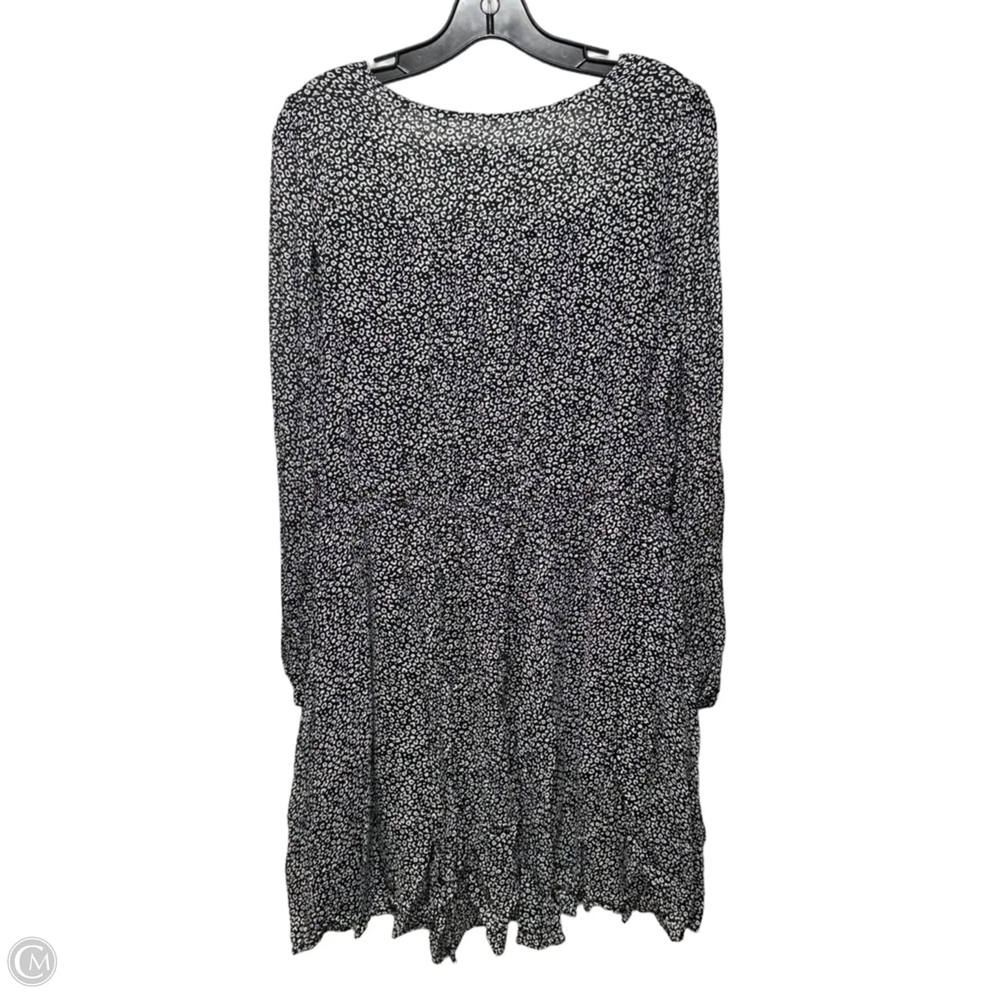 Carolyn Mini Overlap Dress By Maeve In Black & White, Size: M