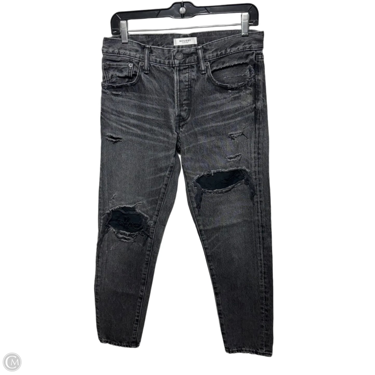 Jeans Boyfriend By Moussy In Black Denim, Size: 4/27