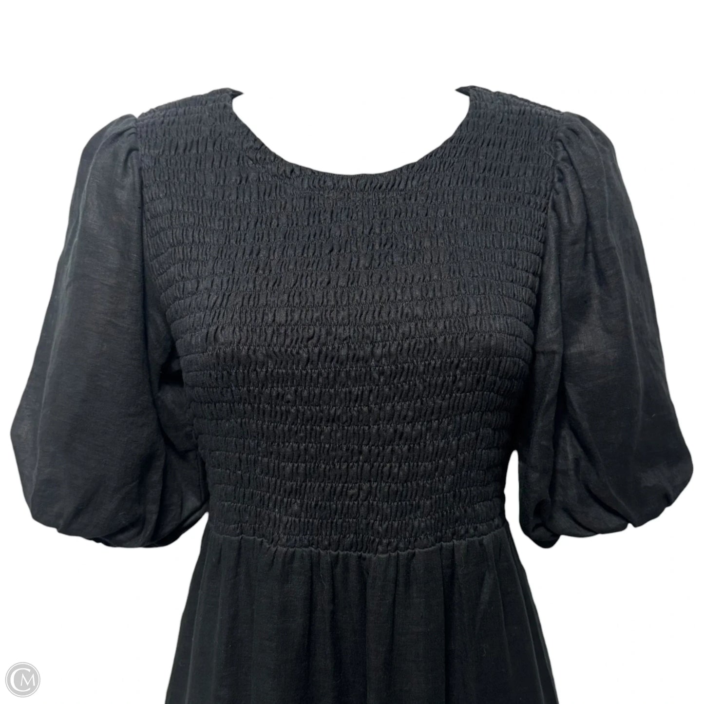 Alberte Linen Maxi Dress By Faithfull The Brand In Black, Size: 4