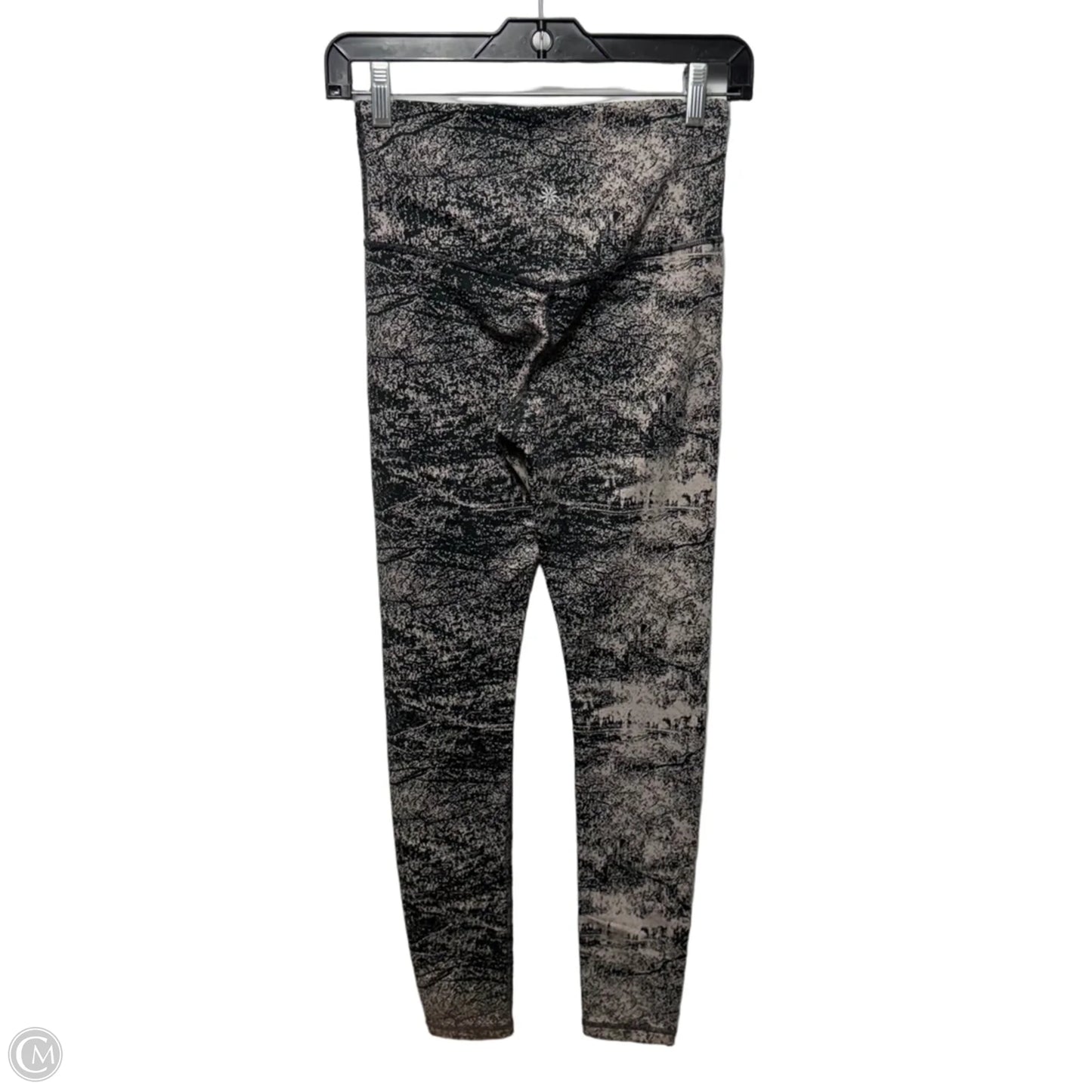 Athletic Leggings By Athleta In Black & Tan, Size: Xs