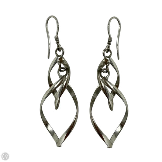 Sterling Silver Interlocking Infinity Spiral Dangle Earrings