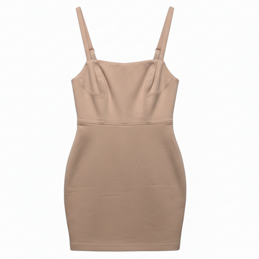 Honeywell Mini Dress By Babaton In Beige, Size: 4