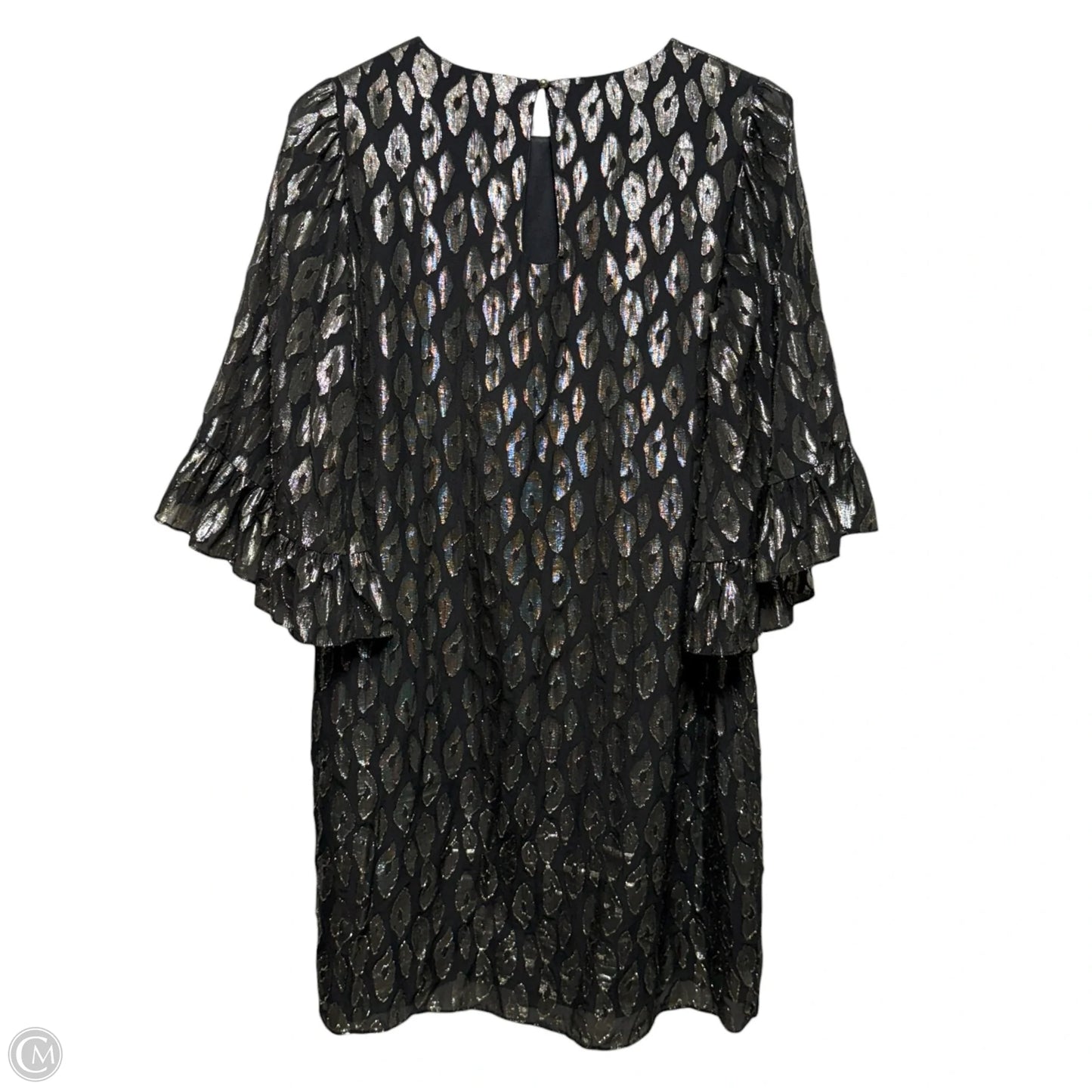Francis Silk Dress Designer By Lilly Pulitzer In Onyx Leopard Metallic Clip, Size: S