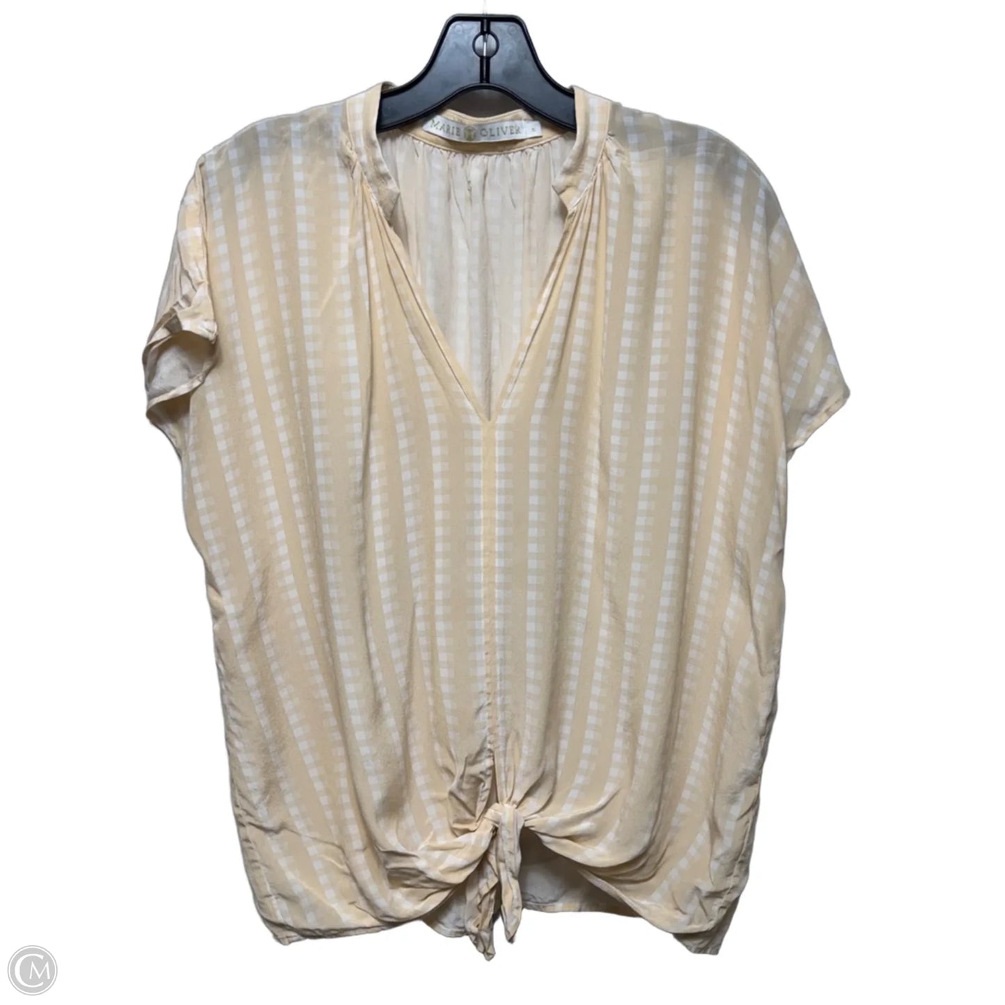 Silk Blouse Sleeveless By Marie Oliver In Peach, Size: M