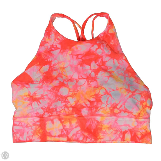 Energy High Neck Athletic Bra By Lululemon In Tie Dye Print, Size: 10