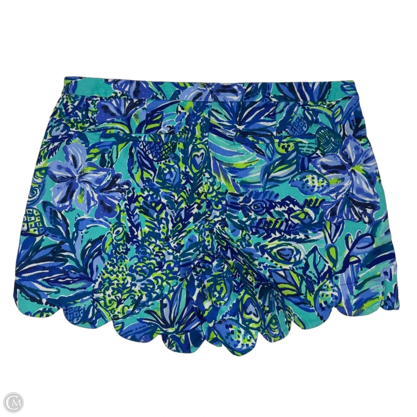 Scallop Shorts Designer By Lilly Pulitzer In Blue & Green, Size: 4