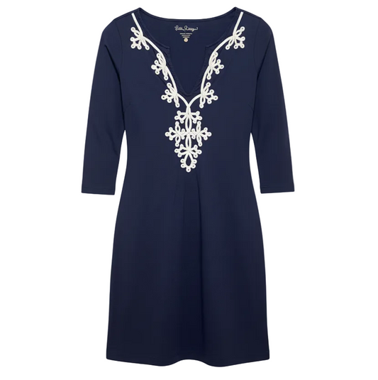 Marina Shift Dress Designer By Lilly Pulitzer In True Navy, Size: S