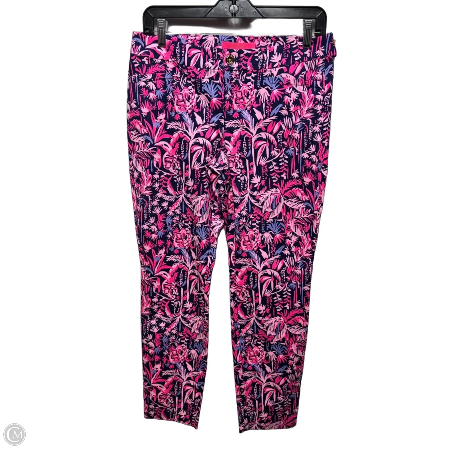 Kelly Skinny Ankle Pants Designer By Lilly Pulitzer In Bright Navy Swing of Things, Size: 6