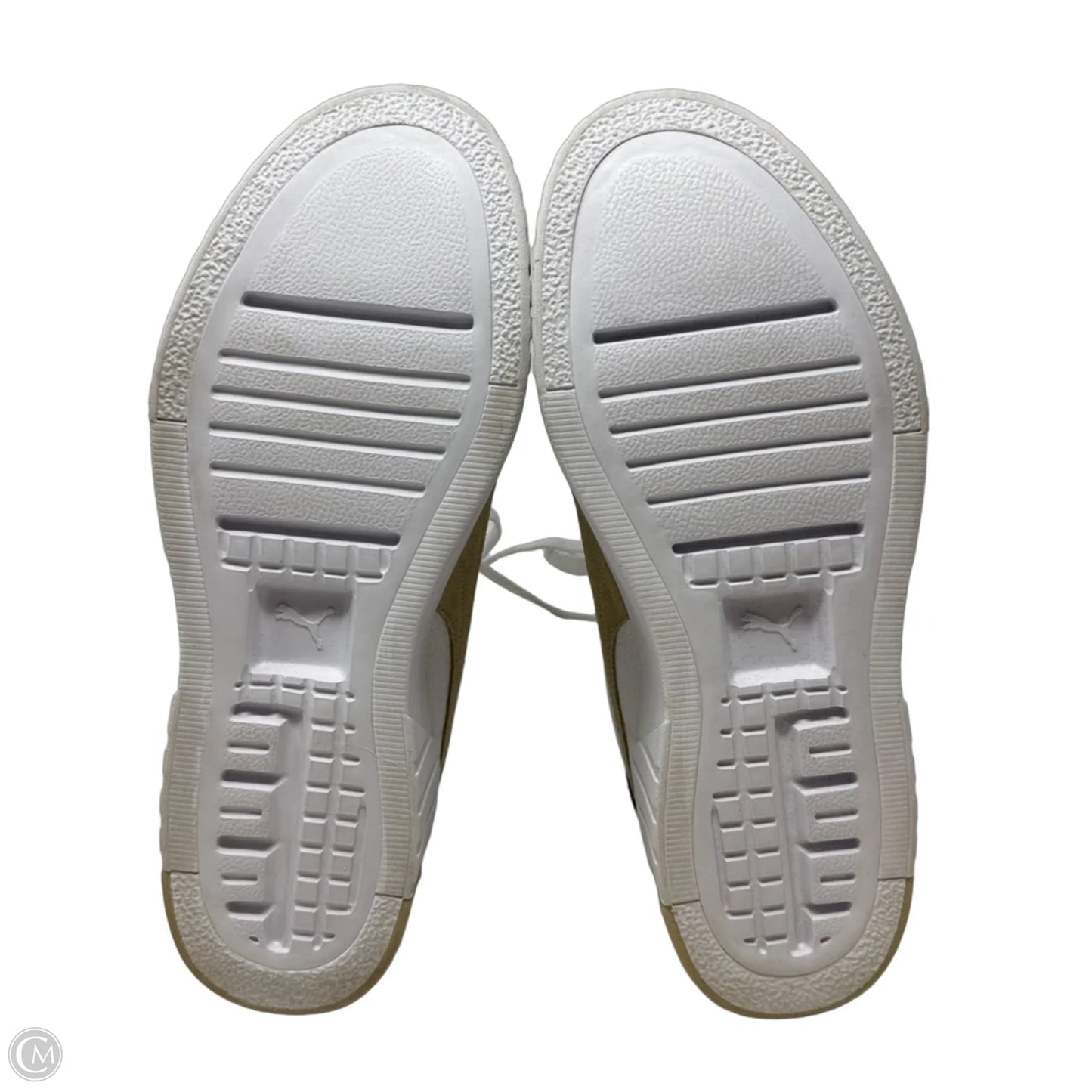 Cali Wedge Shoes Sneakers By Puma In Tan & White, Size: 9