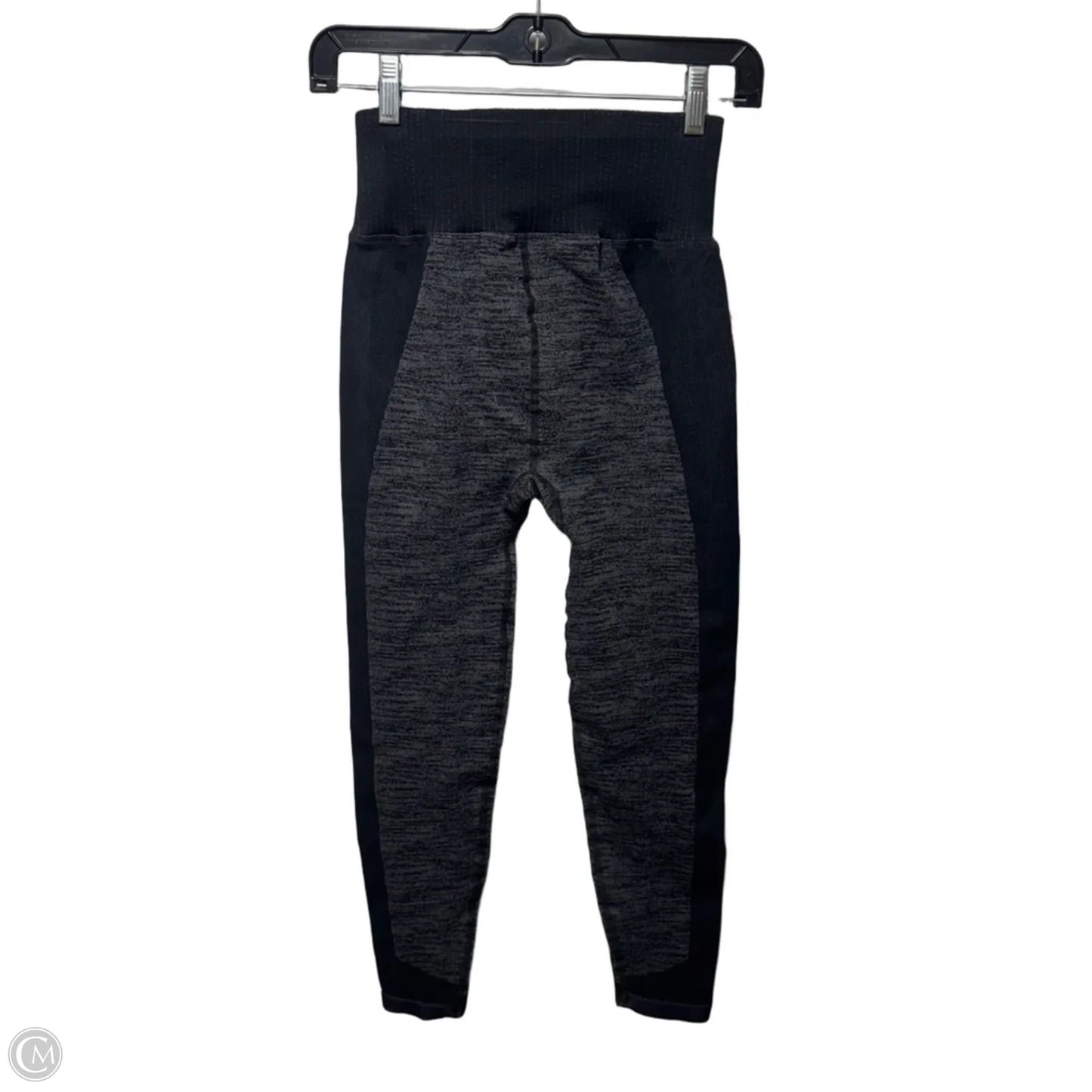 Athletic Leggings By Free People FP MOVEMENT In Black & Grey, Size: Xl