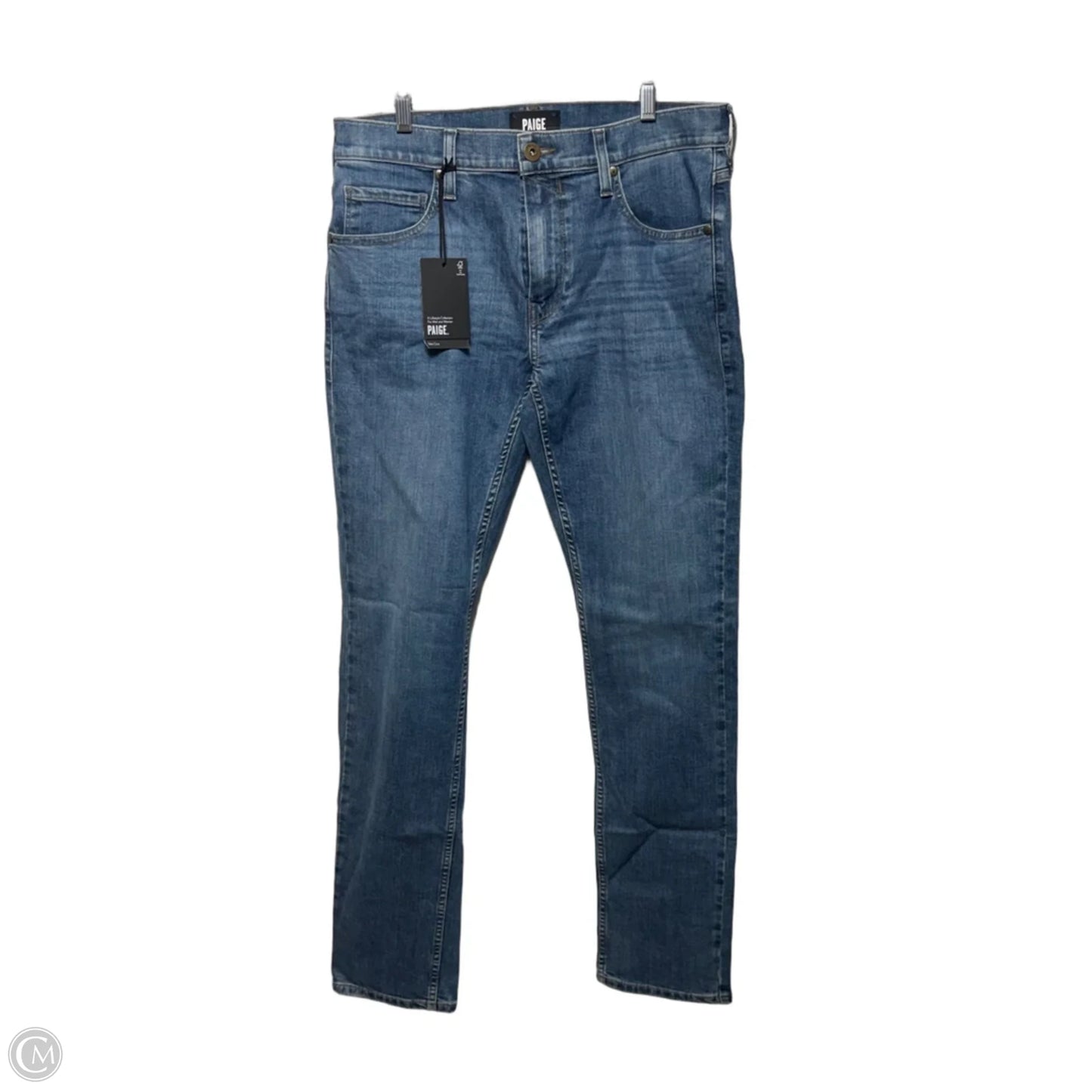 Jeans Boot Cut By Paige In Blue Denim, Size: 12/31