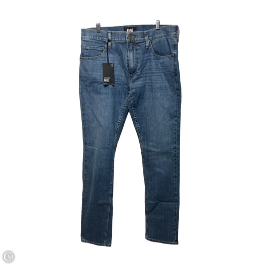 Jeans Boot Cut By Paige In Blue Denim, Size: 12/31