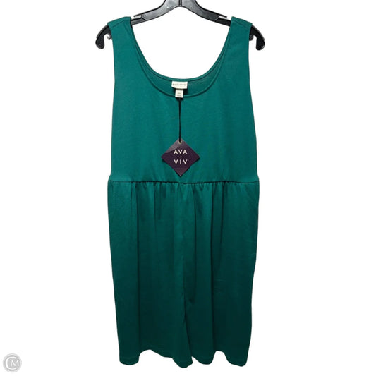 Dress Casual Short By Ava & Viv In Green, Size: Xxl