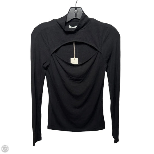 Pandora Rib Cut Out Top Long Sleeve By Z Supply In Black, Size: S