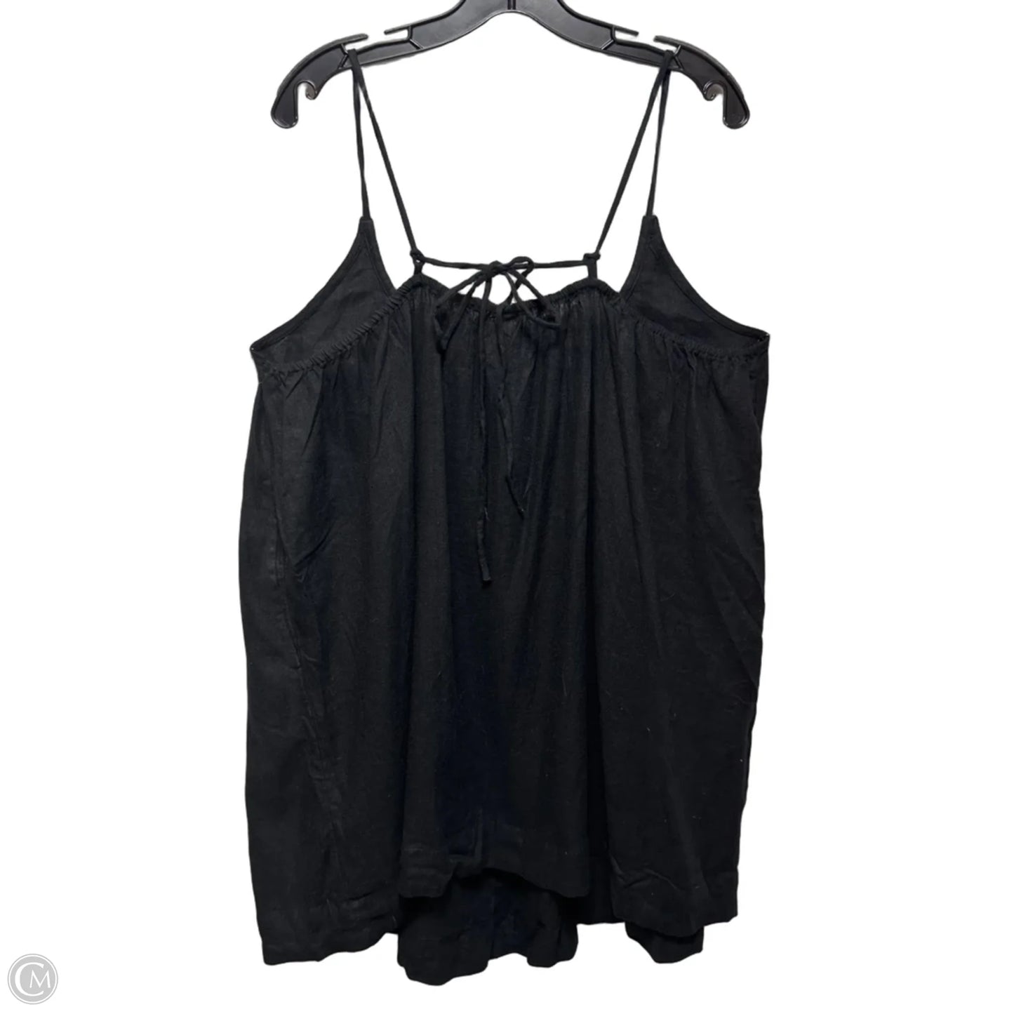 Linen Blend Tunic Sleeveless By Free People In Black, Size: L