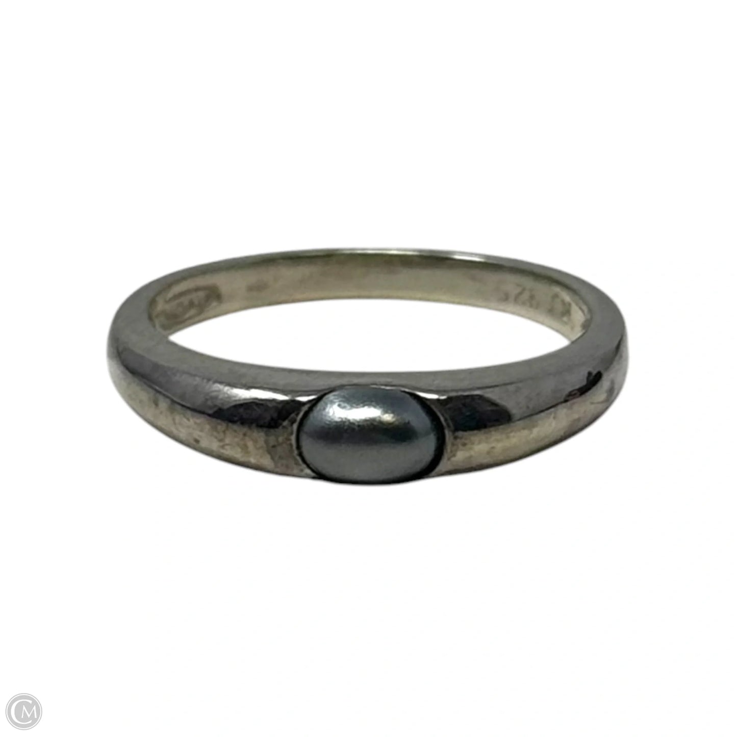 Black Pearl Ring Sterling Silver By Avon, Size: 7