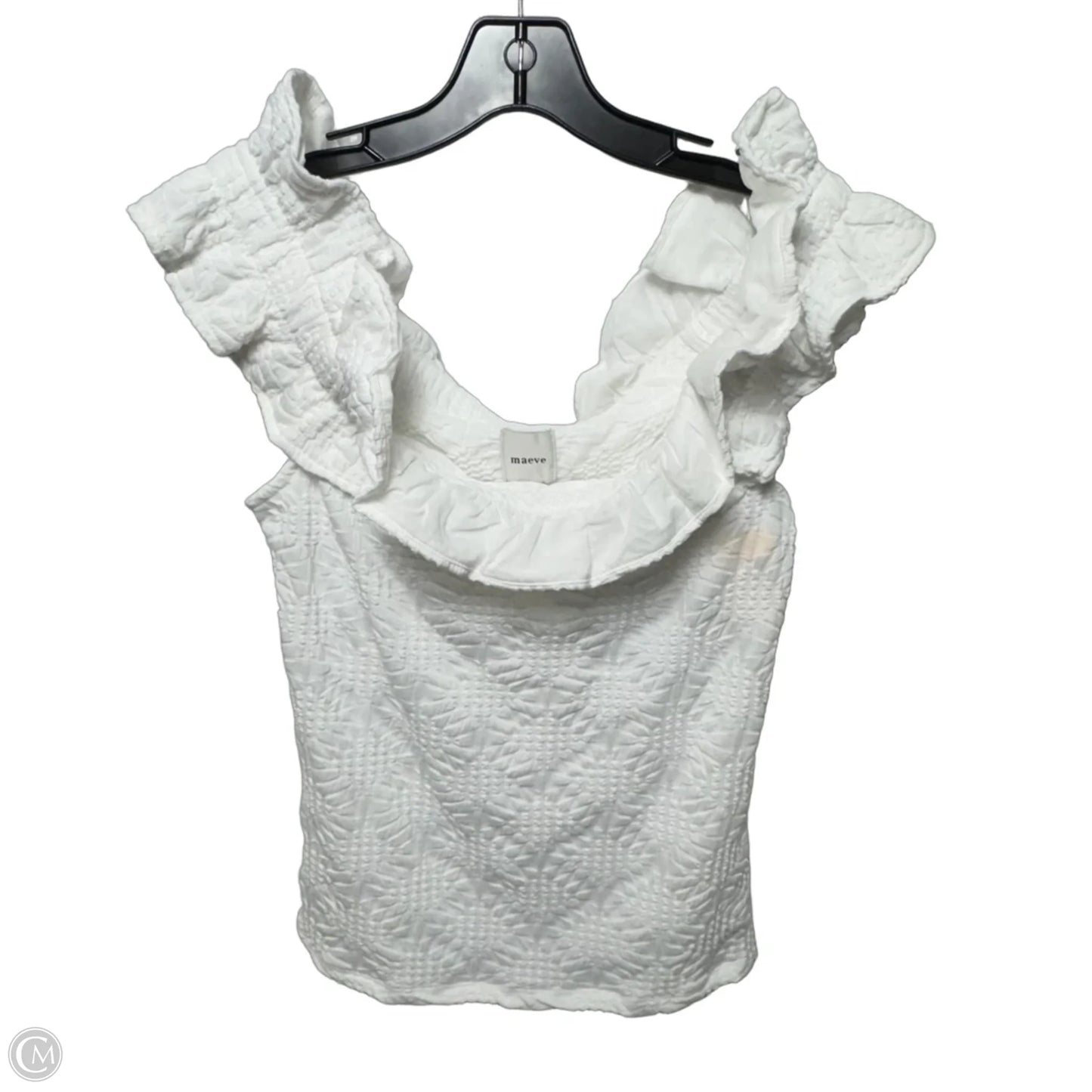 Top Sleeveless By Maeve In White, Size: L