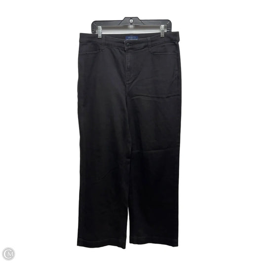 Jeans Wide Leg By Talbots In Black Denim, Size: 14