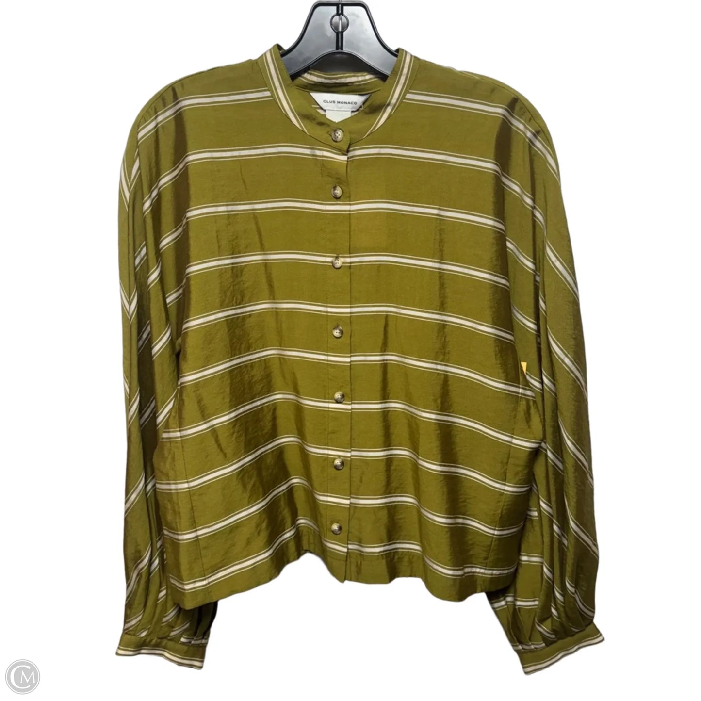 Top Long Sleeve By Club Monaco In Striped Pattern, Size: L