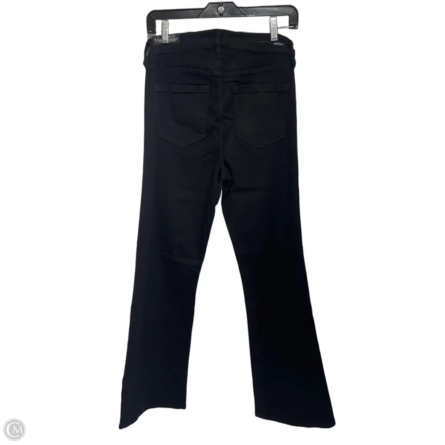 Lucy Hi-Rise Boot Cut Jeans  By Liverpool In Black Rinse Denim, Size: 6/28