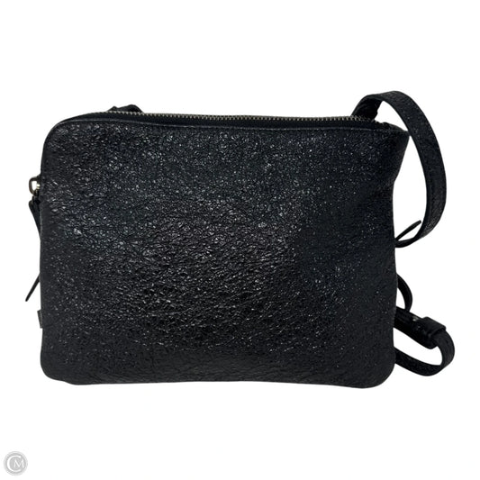 Crinkled Leather Double Zip Crossbody Leather By Eileen Fisher, Size: Medium