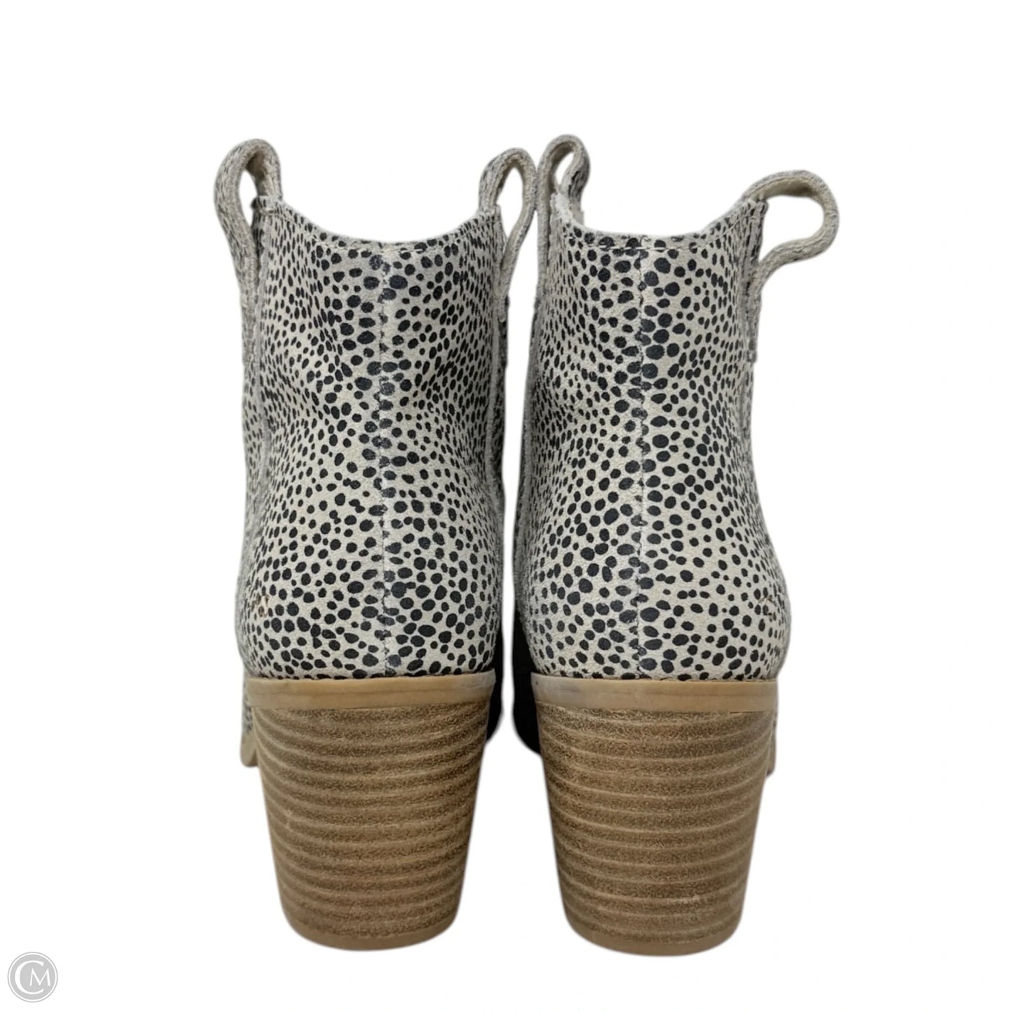 Constance Pull-On Heeled Boots By Toms In Macadamia Mini Cheetah Suede, Size: 7.5