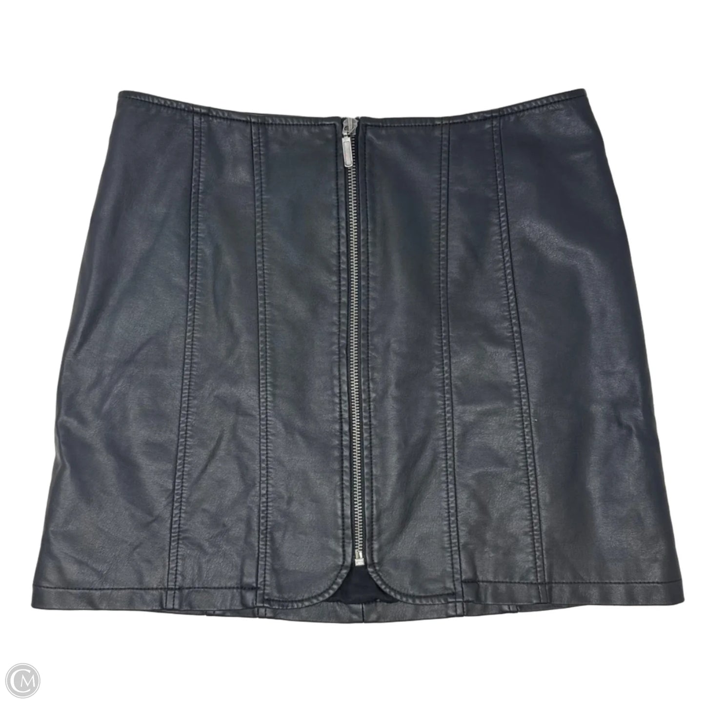 Faux Leather Zip Skirt Mini & Short By Free People In Black, Size: 4