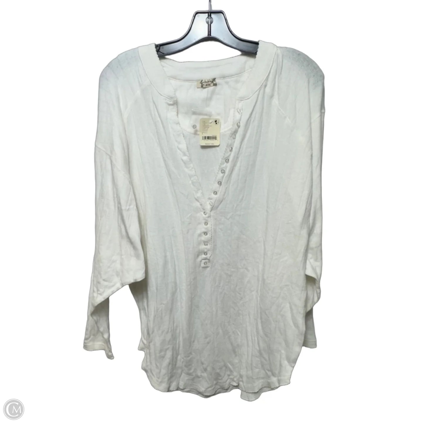 Top Long Sleeve By Intimately Free People In White, Size: L