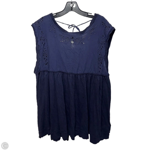 Top Sleeveless By Free People In Indigo, Size: L
