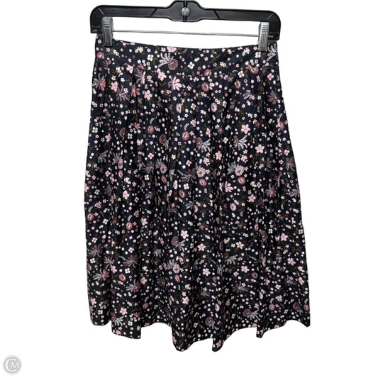 Skirt Midi By Brooks Brothers Red Fleece In Floral Print, Size: 2