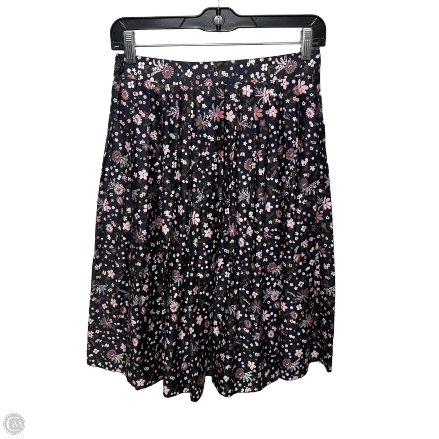 Skirt Midi By Brooks Brothers Red Fleece In Floral Print, Size: 2