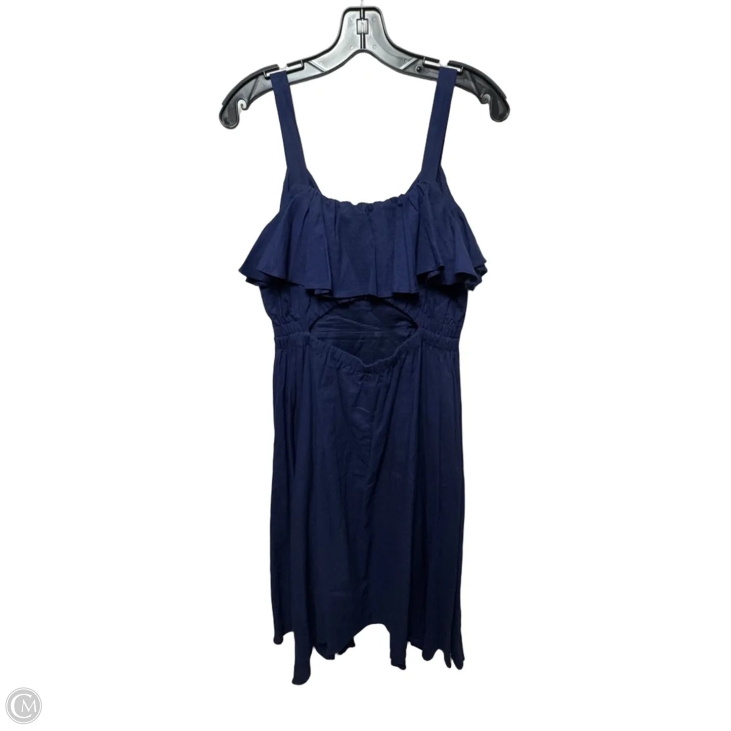 Linen Blend Dress Casual Midi By Gibson And Latimer In Blue, Size: S