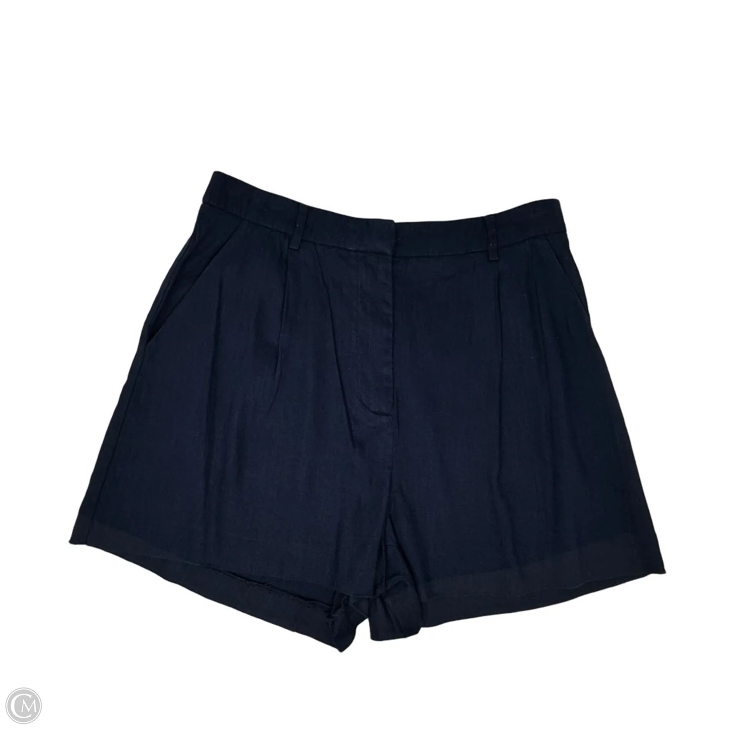 Linen Blend Shorts By Antonio Melani In Navy, Size: 10