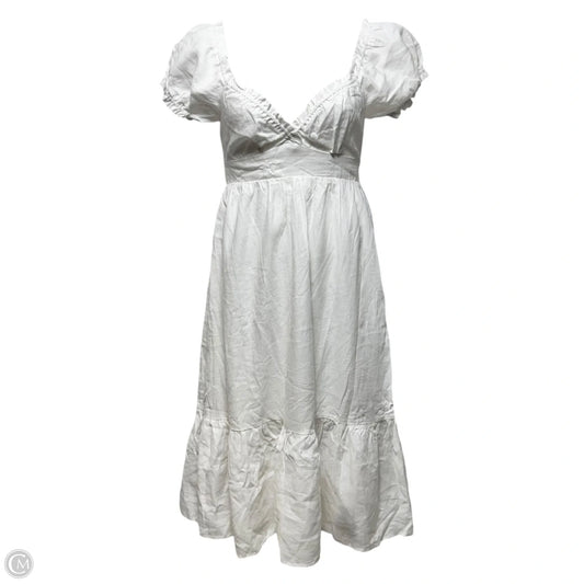 Bethany Linen Dress Casual Maxi By Dissh In White, Size: 10