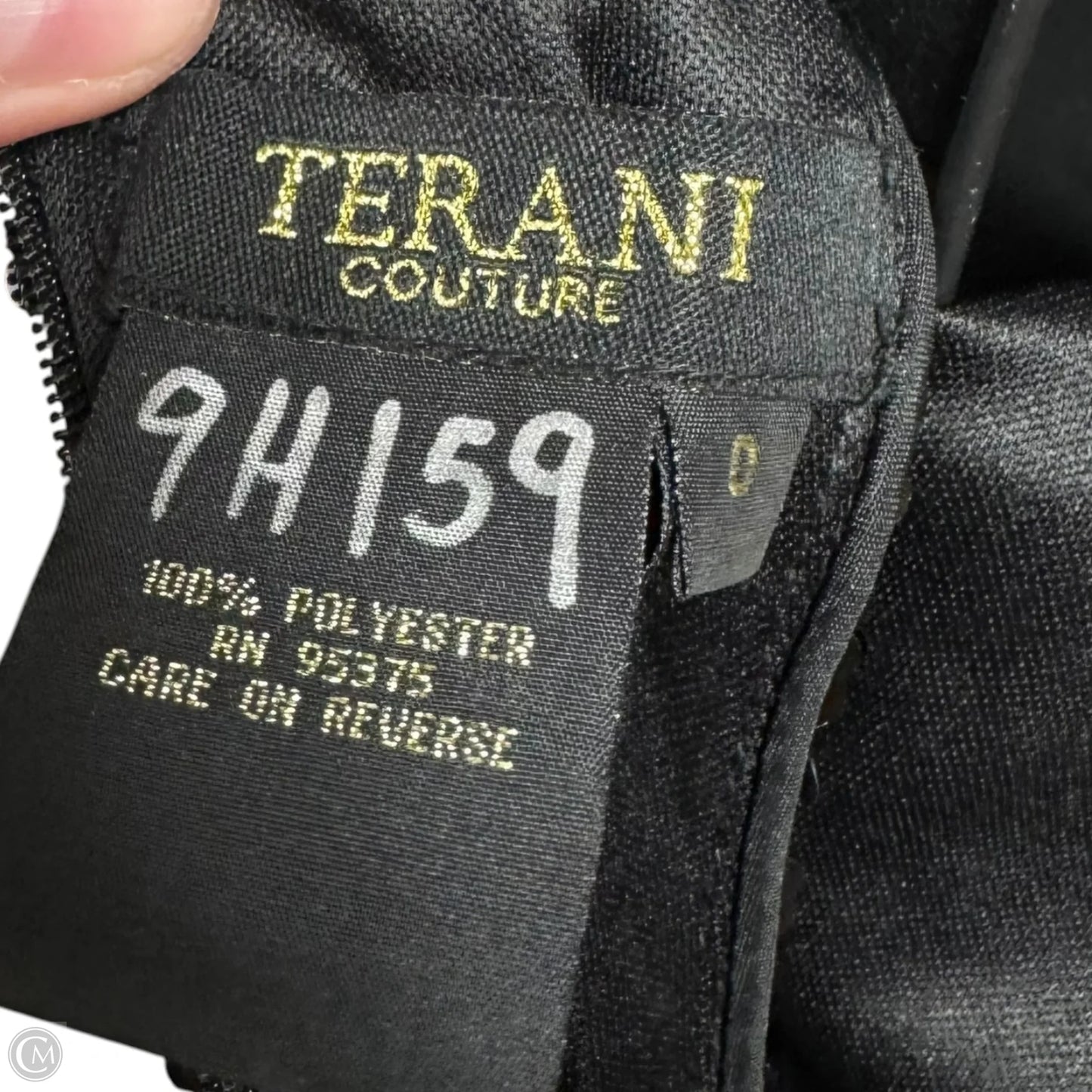 Halter Neck Sequin Cocktail Dress By Terani Couture In Black & Silver, Size: 0