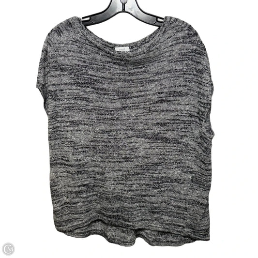 Knit Top Sleeveless By Pure Jill In Black & Grey, Size: Xsp