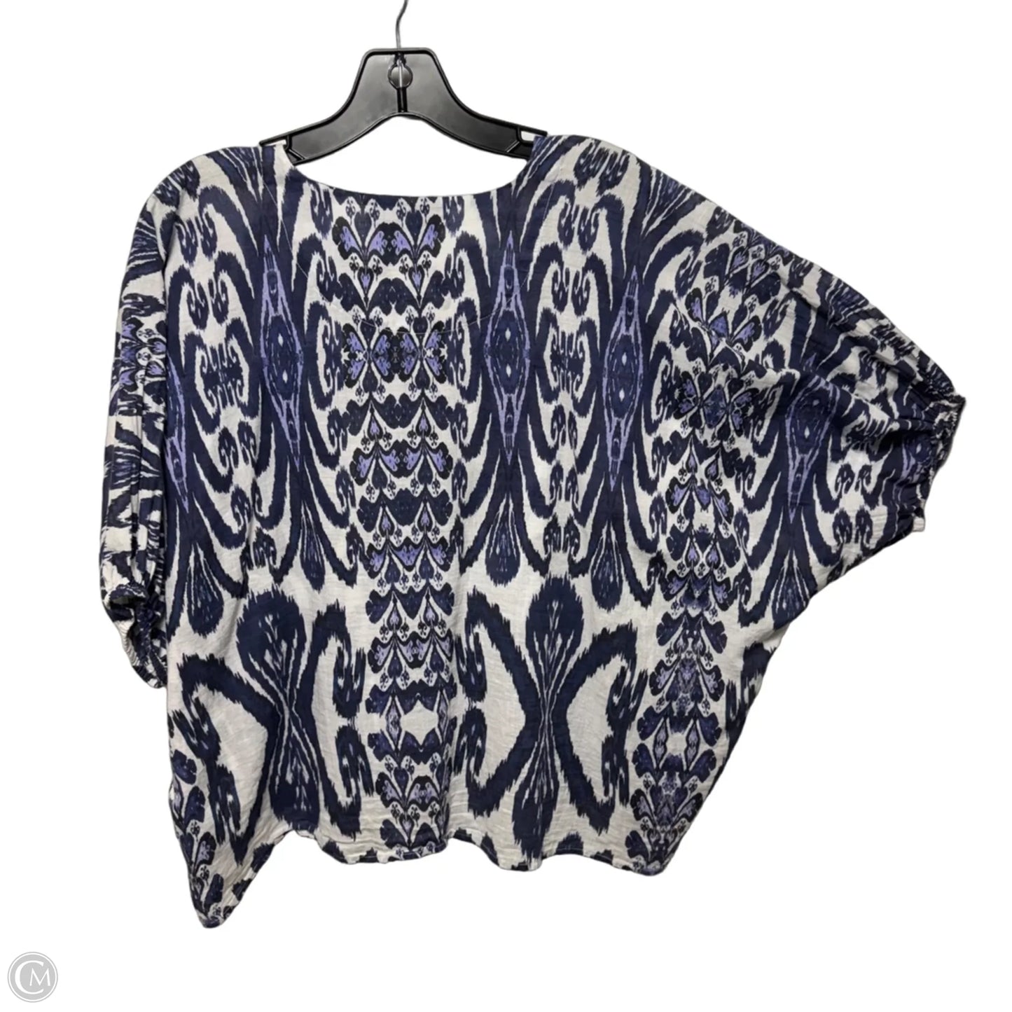 Nancy Top By Ros Garden In Blue & White, Size: XS/S