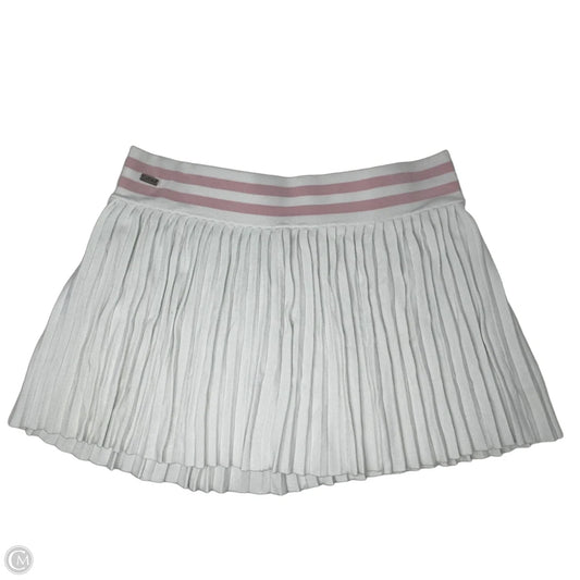 Gigi Skirt Designer By Lilly Pulitzer In White & Pink, Size: L