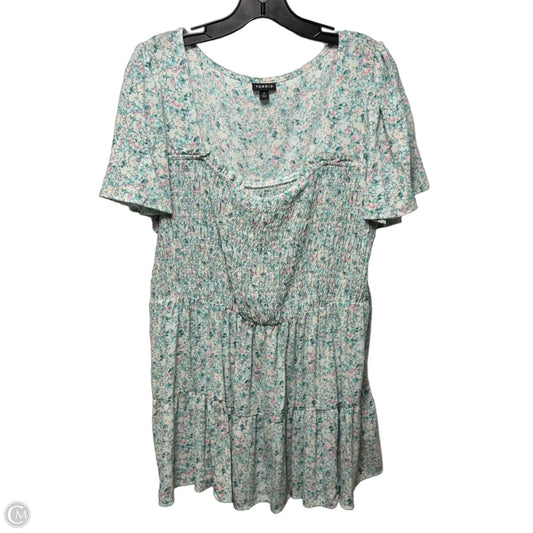 Smocked Bust Top Short Sleeve By Torrid In Multi-colored, Size: 2x