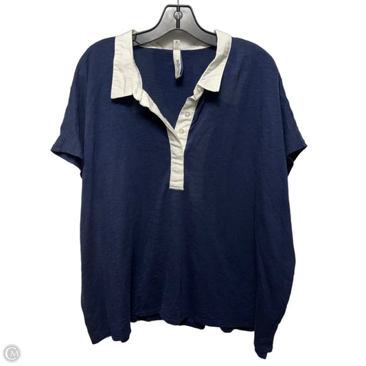 Top Sleeveless By Torrid Belle Isle In Blue & White, Size: 2x