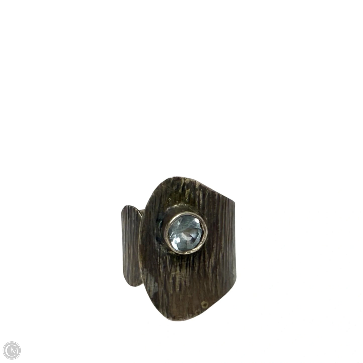 Oxidized Sterling Silver & Aquamarine Wrap Ring By Balaam