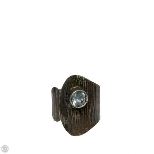 Oxidized Sterling Silver & Aquamarine Wrap Ring By Balaam