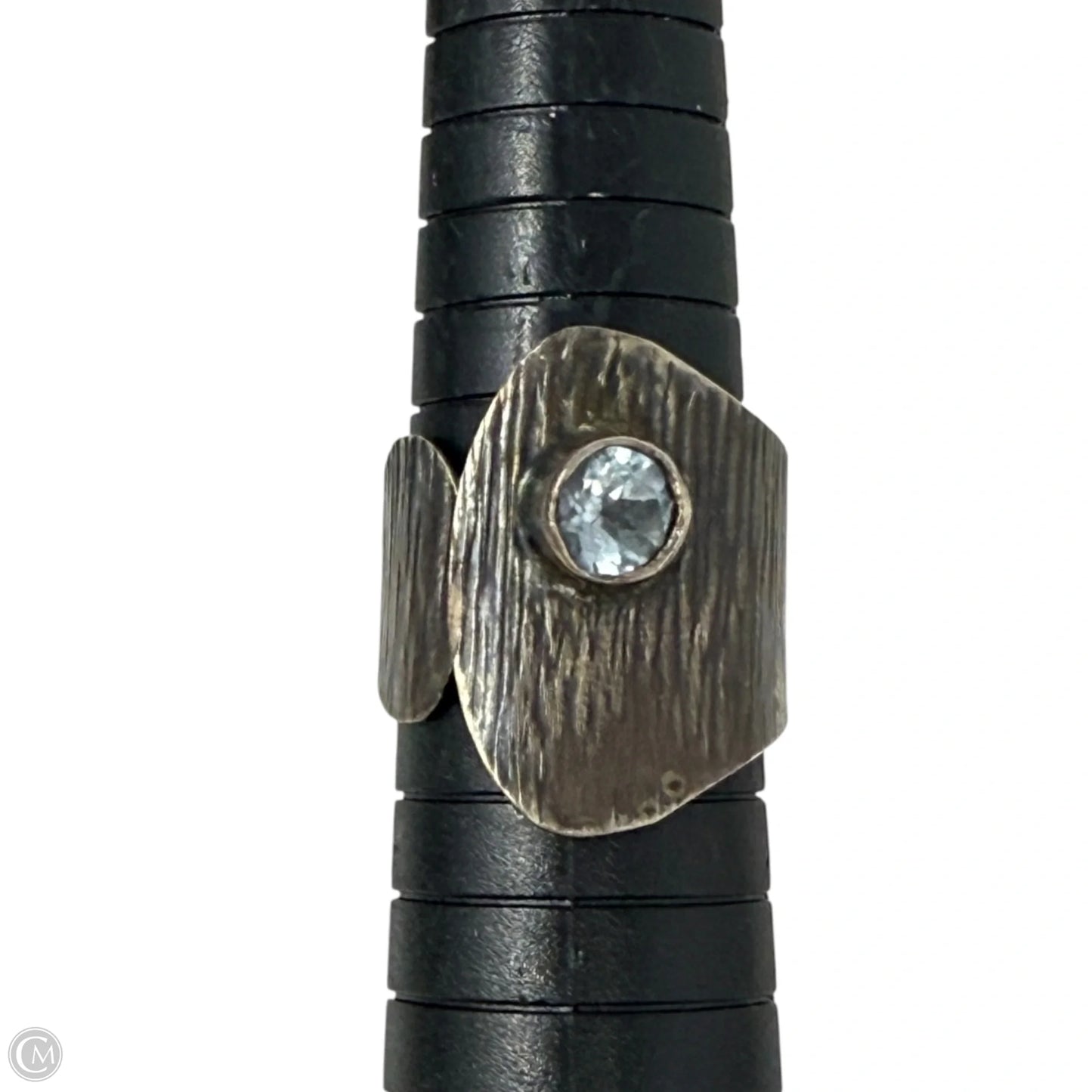 Oxidized Sterling Silver & Aquamarine Wrap Ring By Balaam