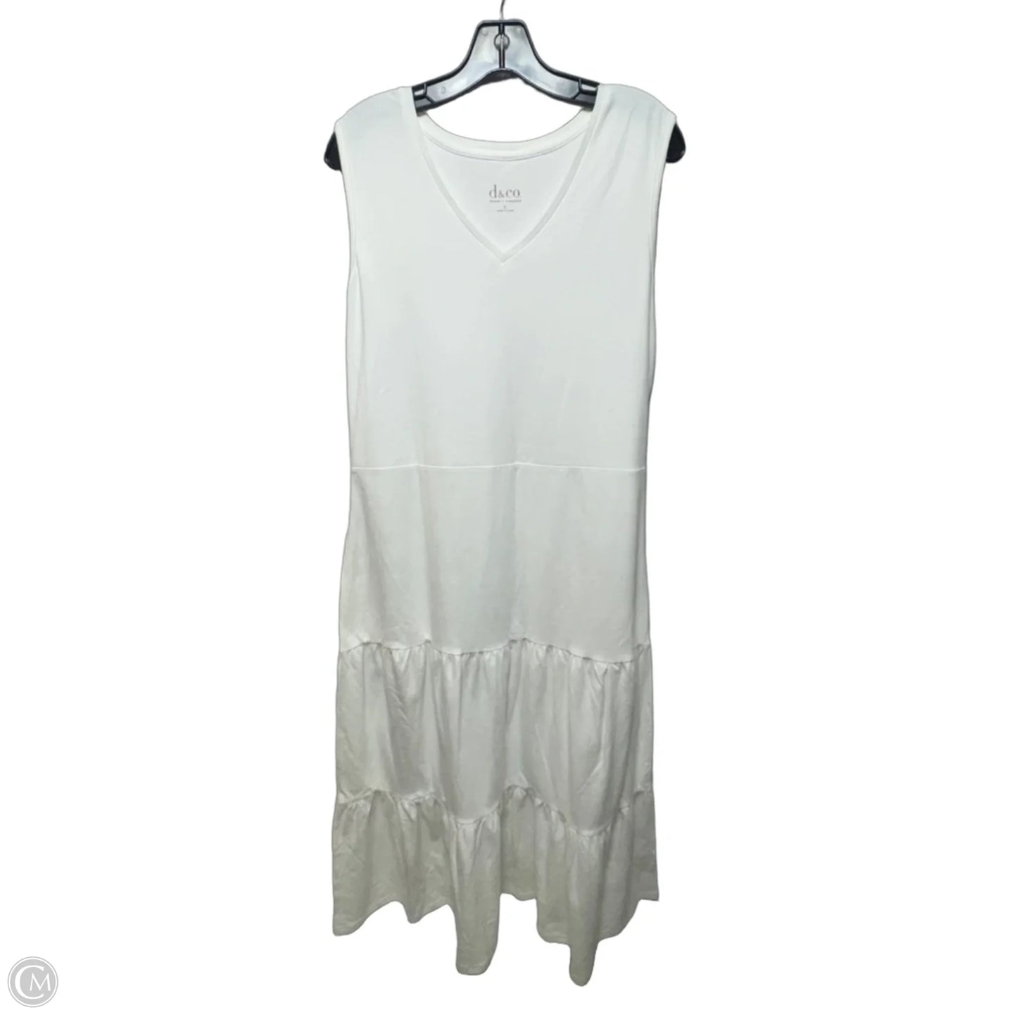 Dress Casual Maxi By Denim And Co In White, Size: L
