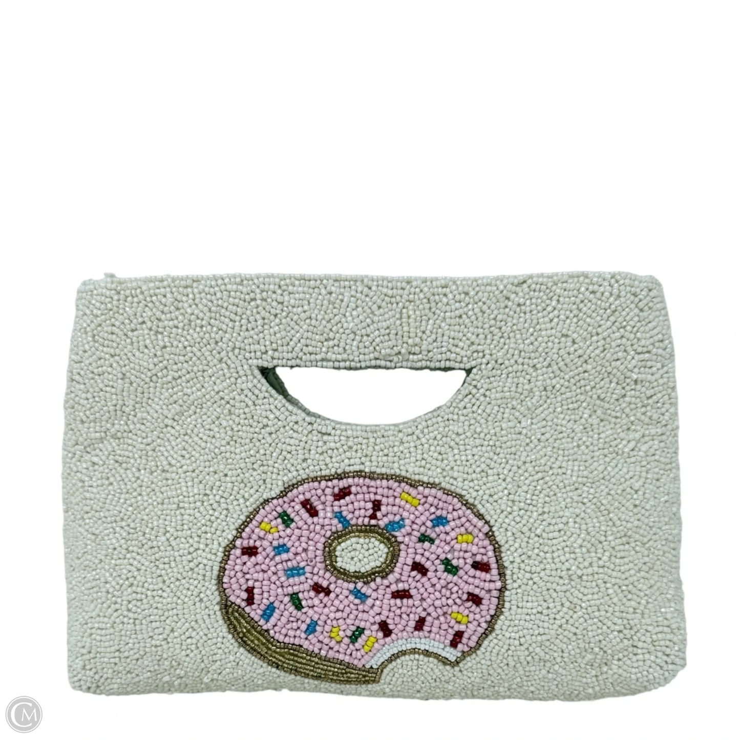Beaded Donut Clutch Evening Bag  By Rachel Zoe, Size: Small