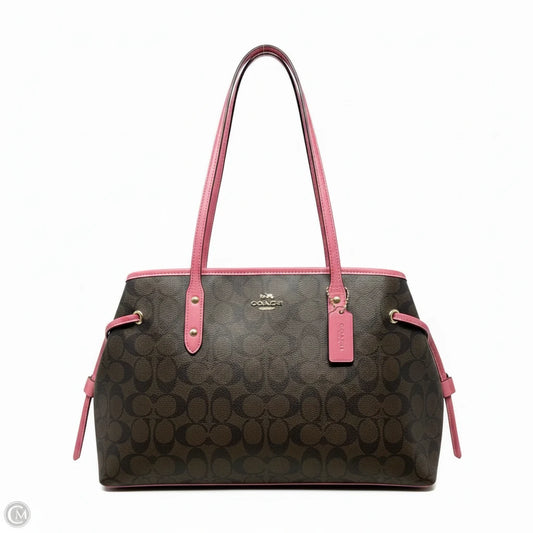 Signature Drawstring Carryall Designer By Coach, Size: Medium
