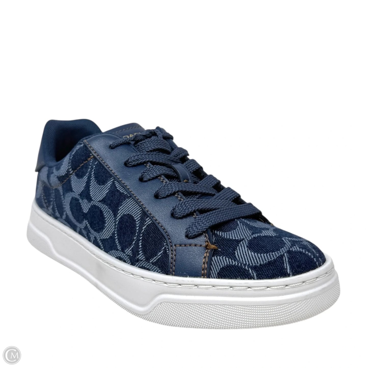 High Line Sneaker in Signature Denim (Deep Blue Multi) Designer By Coach In Blue, Size: 6.5
