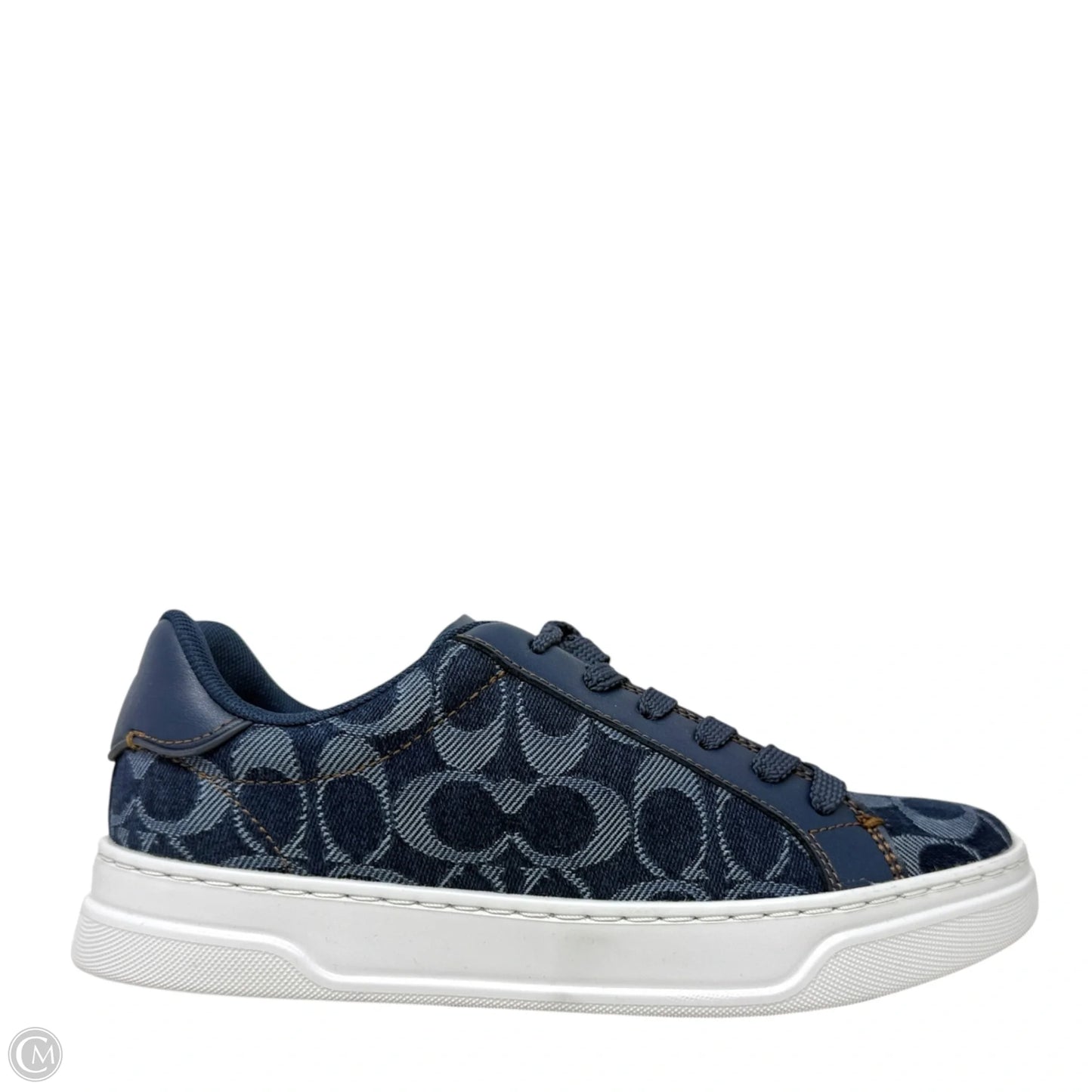 High Line Sneaker in Signature Denim (Deep Blue Multi) Designer By Coach In Blue, Size: 6.5